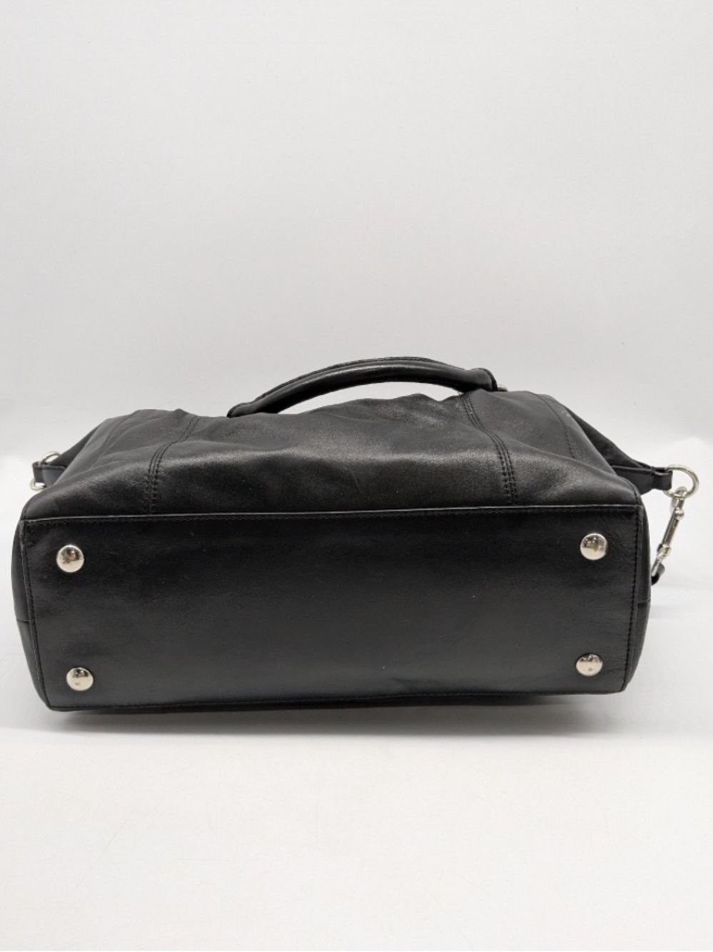 Colette Black Smooth Leather Satchel Purse - COA Authentication $428 Retail - Picture 5 of 9